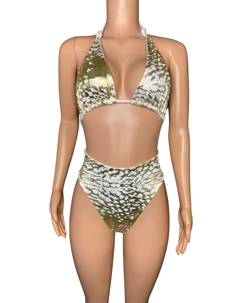 Snow Leopard 10-way top bikini