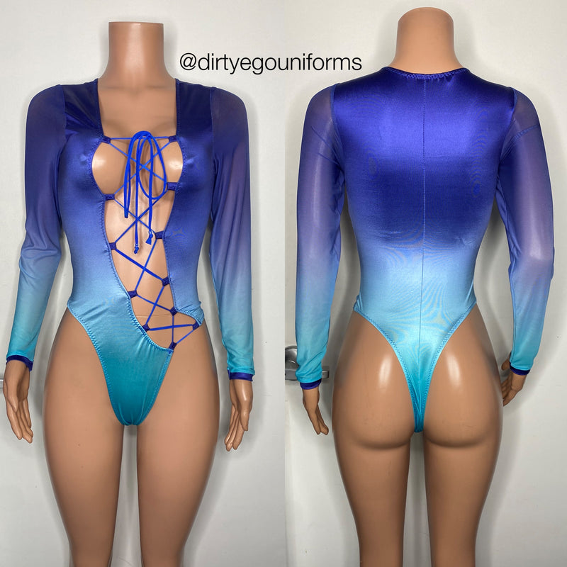 Ombré side tie bodysuit