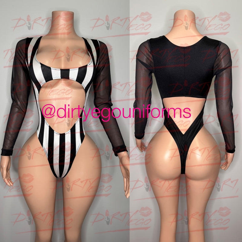 Referee open stomach and back leotard