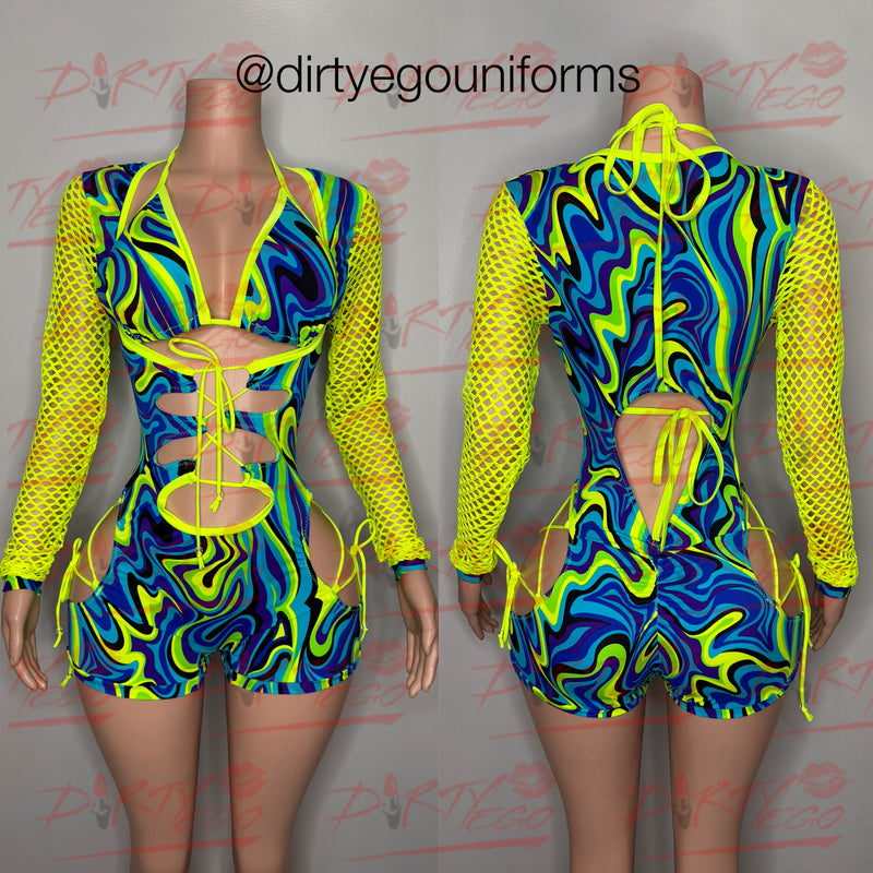 Sabrina-swirls/romper