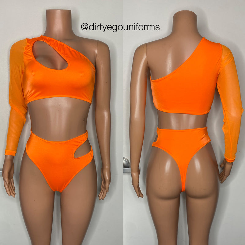 Cut out one sleeve 2 piece