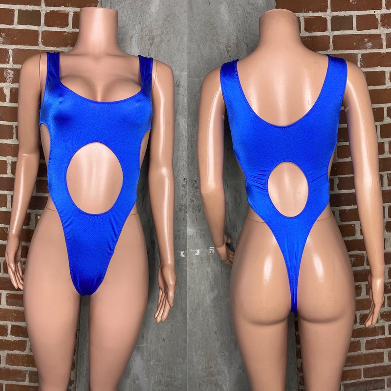Cutout bodysuit with thong back. Bartender/waitress/bottle girl uniforms