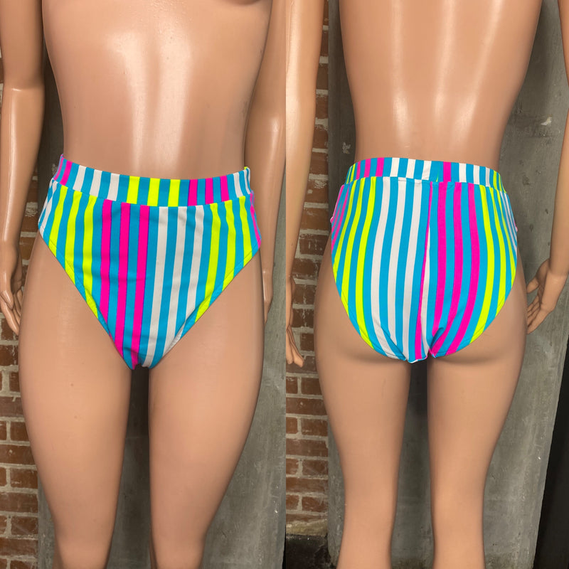 Malibu striped high waist bottoms   M