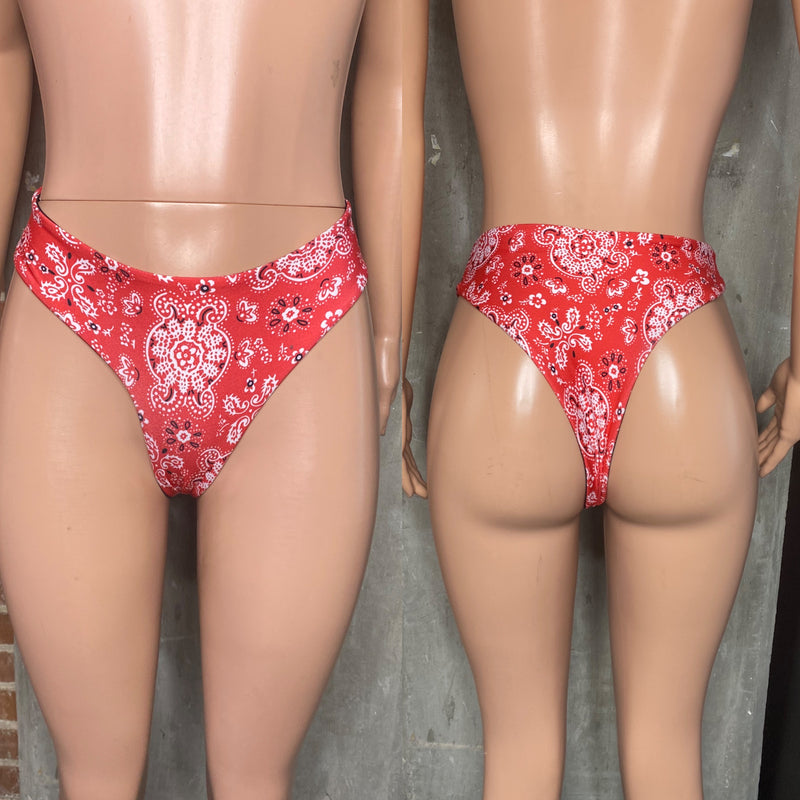 Red bandana bikini bottoms   S