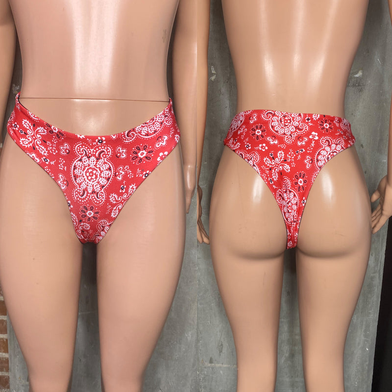 Red bandana bikini bottoms   S