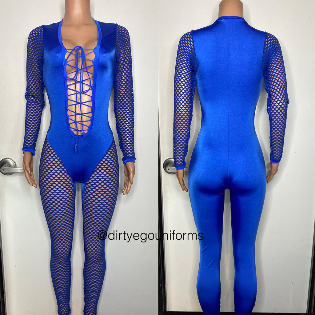 Net Sleeve and leg jumpsuit