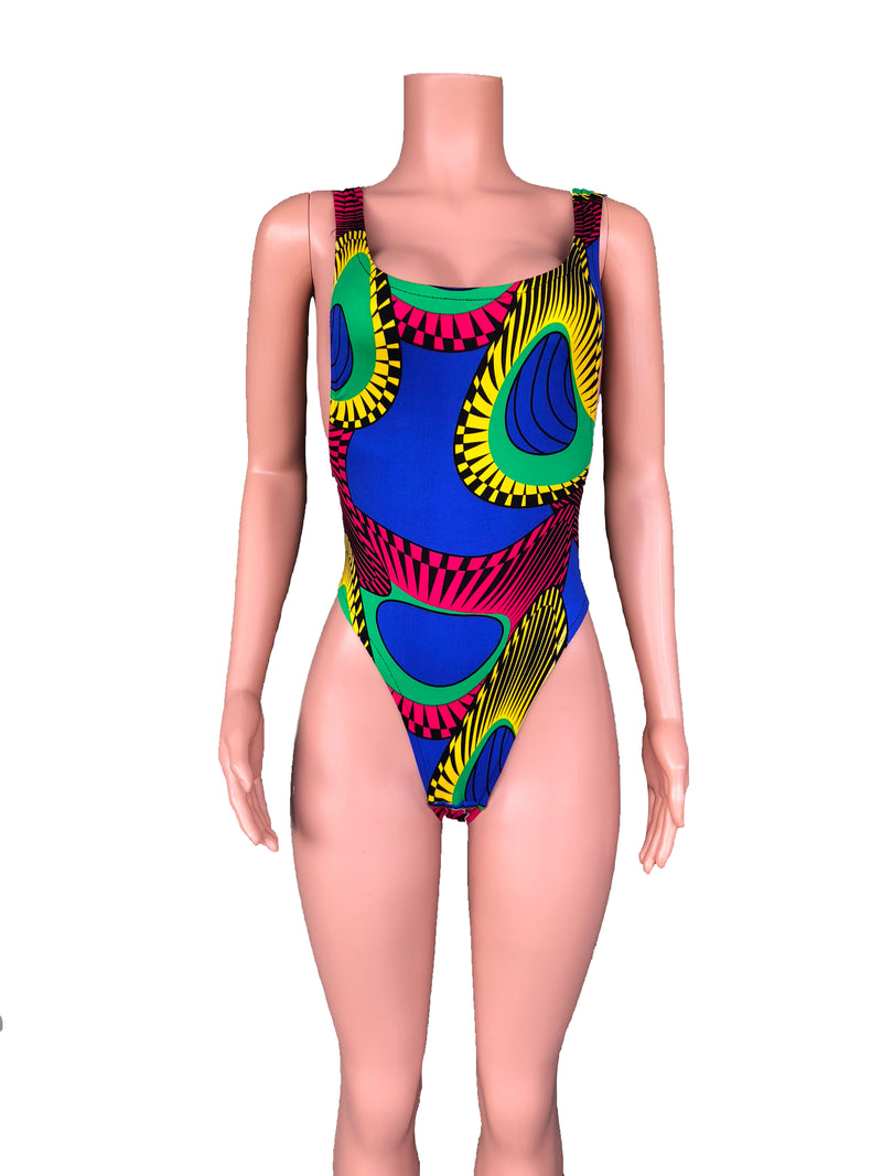 WAVY ankara swimsuit   XS