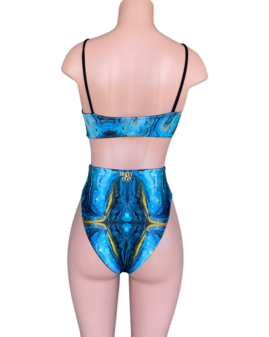 Blue Marble reversible high waist bikini