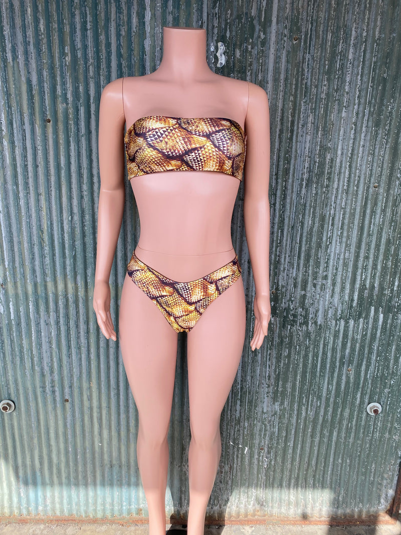 Mermaid reversible bandeau bikini