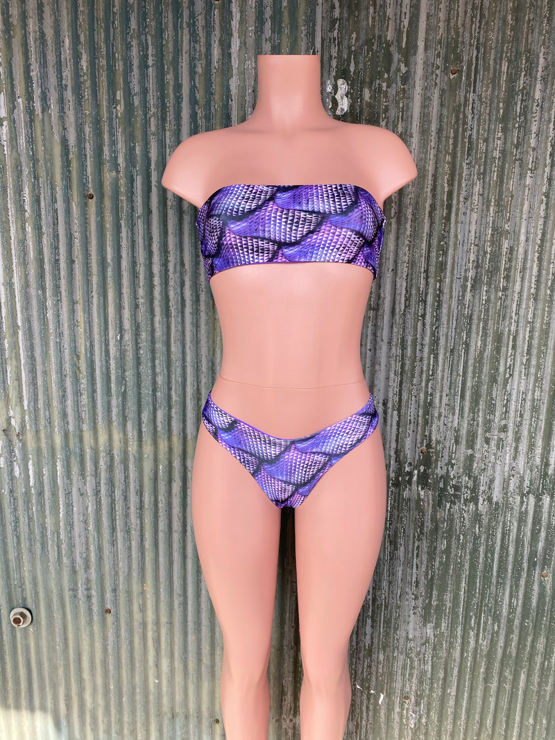 Mermaid reversible bandeau bikini