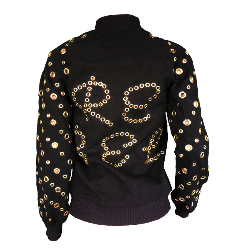 grommet bomber jacket
