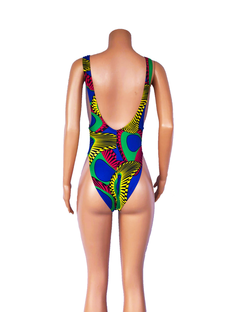 WAVY ankara swimsuit   XS